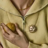 Чокер из бисера «Хрусталь», сердце, жёлтый в золоте, 37 см + 5 см доп, цепочка