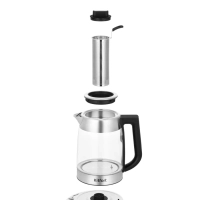 Чайник электрический стеклянный с подсветкой КТ-6796 - 1.7 л