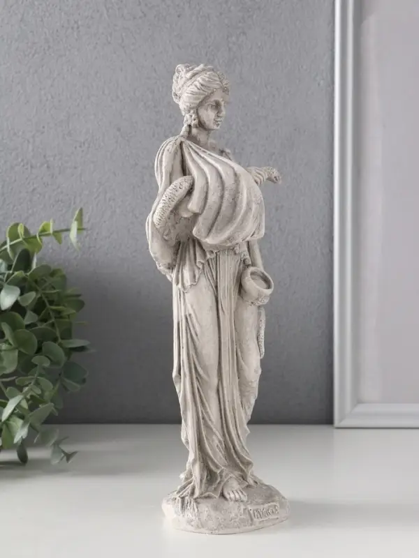 Фигура "Богиня здоровья Гигиена" 27х9х7 см, серый