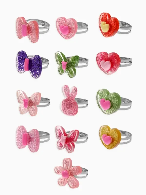 Кольцо &laquo;Выбражулька. Блеск&raquo;, форма МИКС, фасовка 100 шт. безразмерное