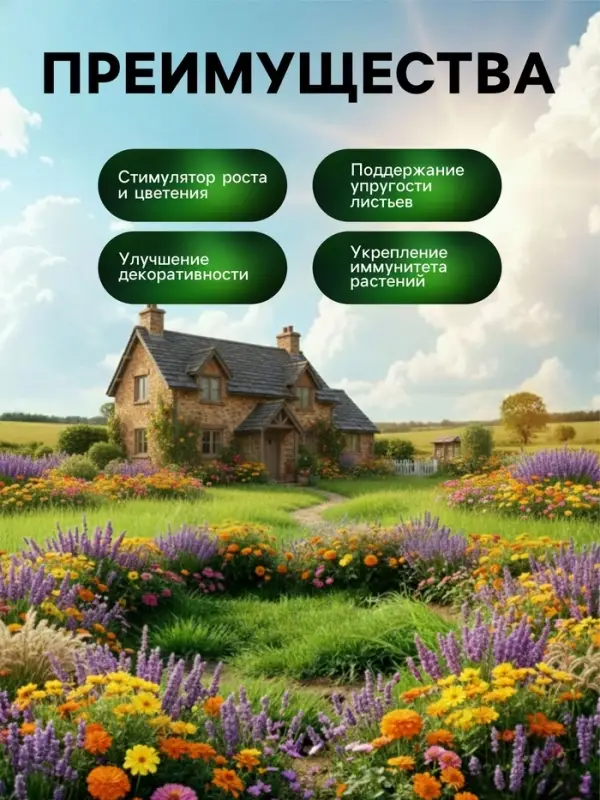 Органическое удобрение для декоративных культур Greenlife, гранулированное, 800 г