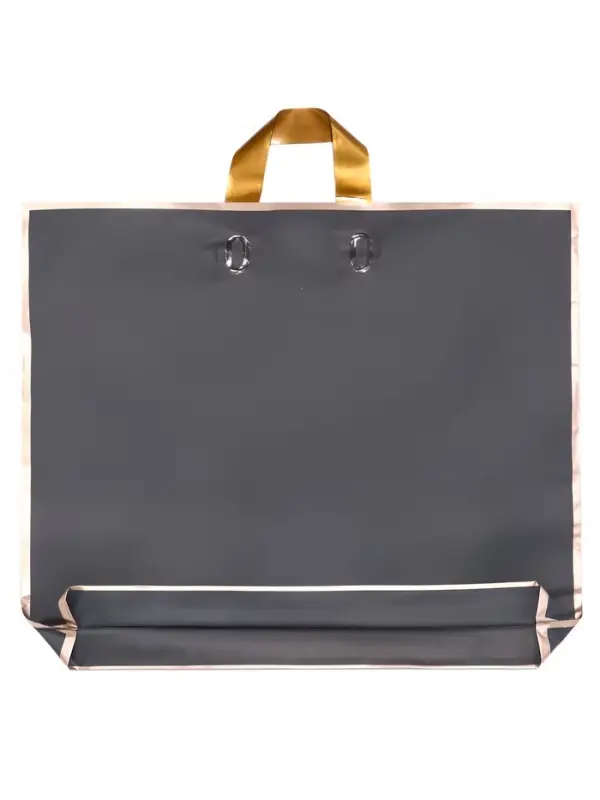 Пакет с петлевой ручкой черный 50 х 41 х 10 см 80 мкм Пакет с петлевой ручкой черный 50 х 41 х 10 см 80 мкм