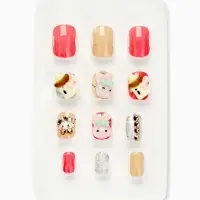 Детские накладные ногти &laquo;Плюшевый зайка&raquo;, 12 шт.