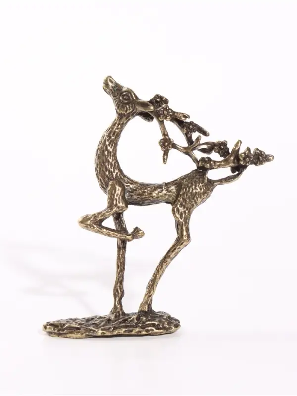 Фигурка декоративная &laquo;Олень с цветущими рогами&raquo;, металл, 5.9&times;1.5&times;6.5 см