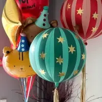 Воздушный шар фольгированный 25" сфера "Новгодний шар" цвет зеленый Воздушный шар фольгированный 25" сфера "Новгодний шар" цвет зеленый