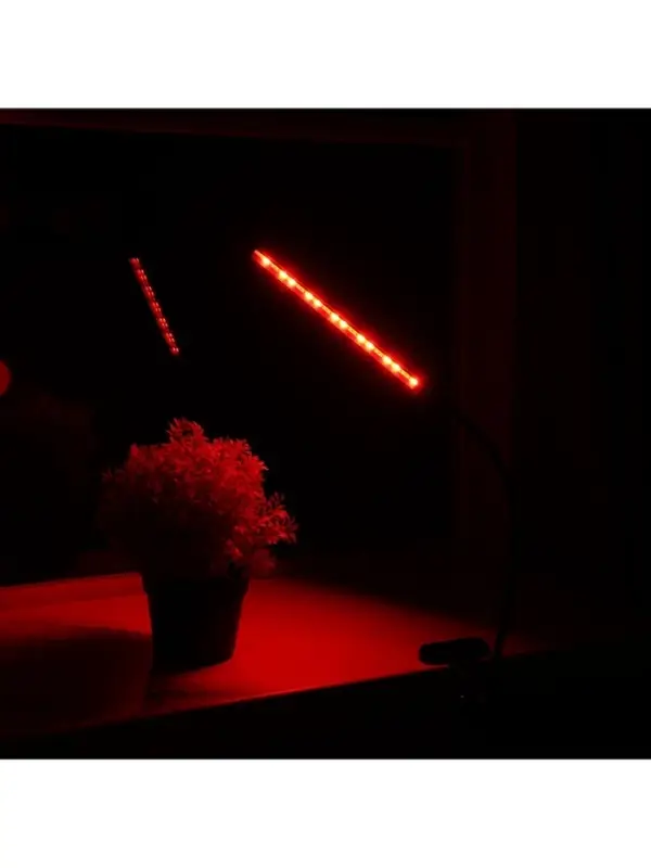 Фитосветильник для растений, светодиодный, 9 Вт, 250 мм, IP66, 5 В, USB, прищепка, таймер, биколорный