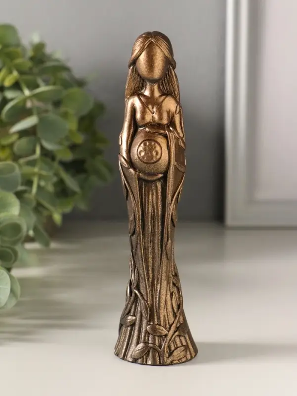 Фигурка - оберег &laquo;Луна&raquo;, 15&times;4&times;4 см, гипс под бронзу винтаж