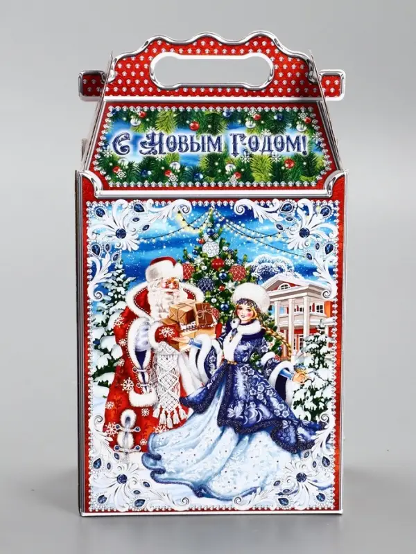 Подарочная новогодняя коробка «На катке», для сладких подарков, 17.8×10×32.5 см Подарочная новогодняя коробка «На катке», для сладких подарков, 17.8×10×32.5 см