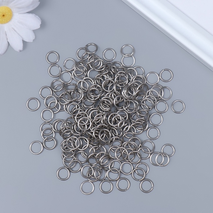 Основа для творчества металл "Разжимное кольцо" набор 200 шт d=0,7 см 1х1 см