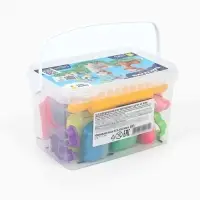 Тесто-пластилин, 12 цветов, 6 формочек + скалка: 16 см