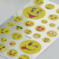 Наклейка пластик "Смайлики" МИКС 9,5х17,5 см