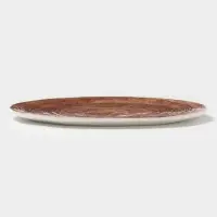 Блюдо для подачи Magistro Wood, 16&times;14&times;0.6 см, фарфор, коричневое