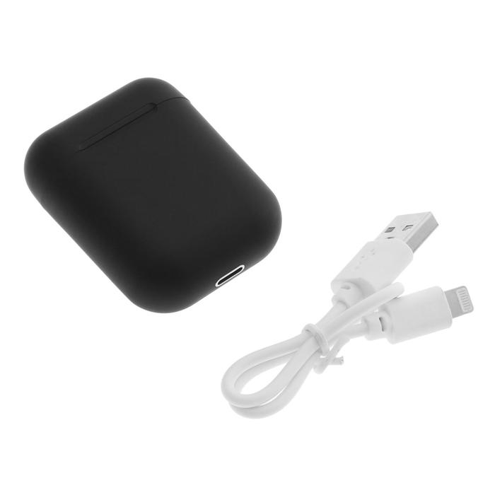 Наушники беспроводные Luazon i12, TWS, BT 5.0, 35/300 мАч, сенсор, матовые, черные Наушники беспроводные Luazon i12, TWS, BT 5.0, 35/300 мАч, сенсор, матовые, черные