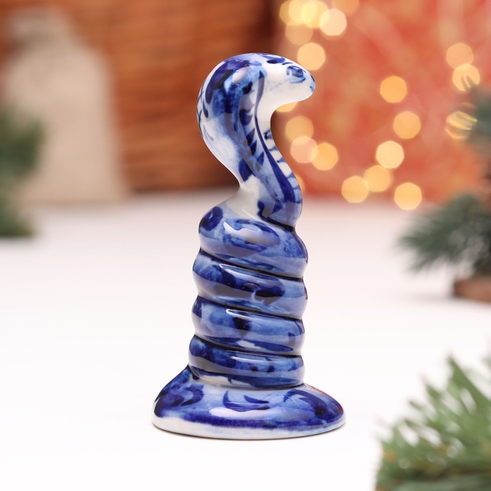 Сувенир Сувенир "Змея", №10, гжель, 8 см