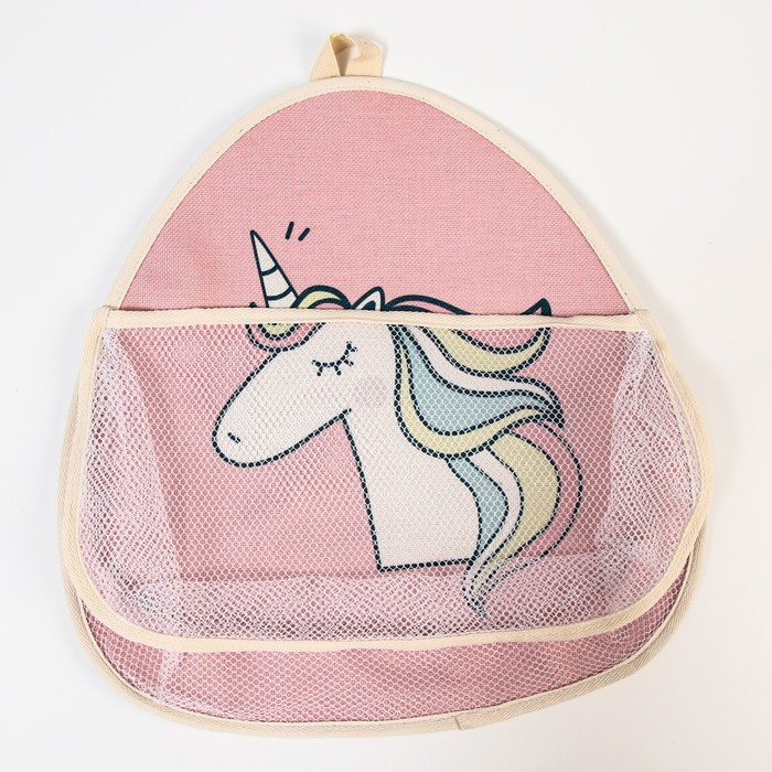 Сетка для хранения игрушек в ванной с петелькой «Единорог» Сетка для хранения игрушек в ванной с петелькой «Единорог»