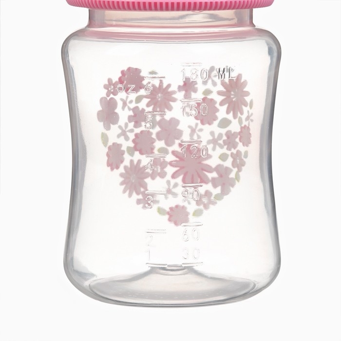 Бутылочка для кормления, ШГ Ø50 180мл., цвет розовый Бутылочка для кормления, ШГ Ø50 180мл., цвет розовый