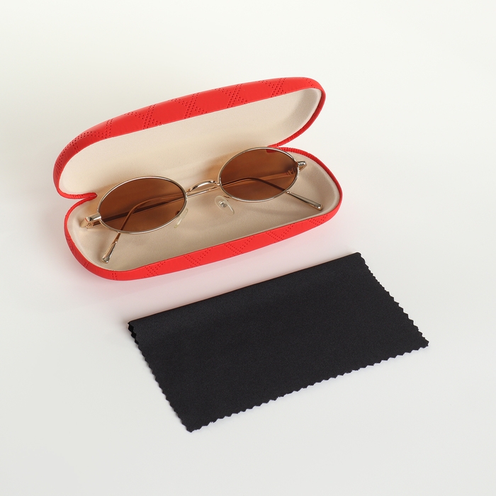 Футляр для очков на хлопушке, длина 16 см, цвет красный Футляр для очков на хлопушке, длина 16 см, цвет красный