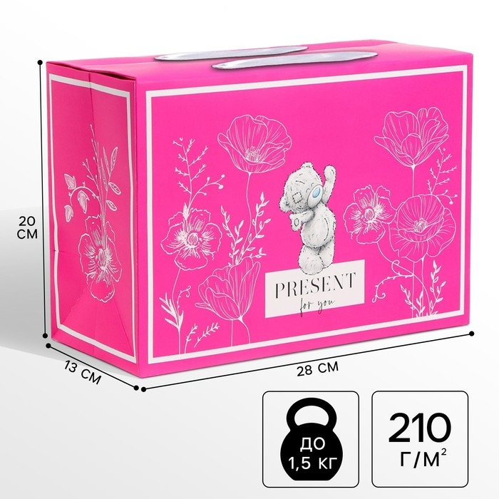 Пакет-коробка, 28 х 20 х 13 см  Пакет-коробка, 28 х 20 х 13 см "Present For You", упаковка, Me To You