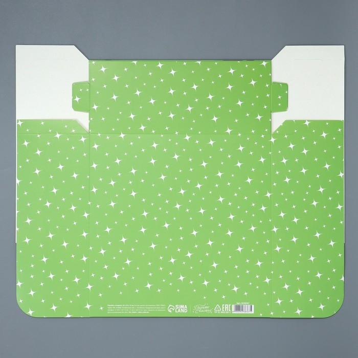 Коробка подарочная складная, упаковка, «Авокадо», 25 х 25 х 10 см