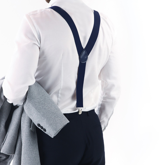 Подтяжки взрослые, ширина 3.5 см, цвет тёмно-синий Подтяжки взрослые, ширина 3.5 см, цвет тёмно-синий