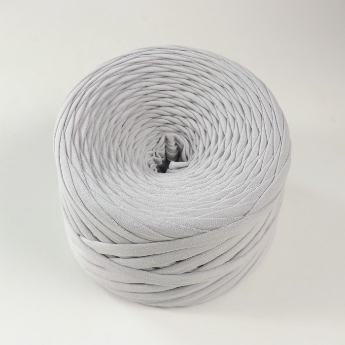 Трикотажная пряжа, ширина 7-9 мм, 100м/295 гр±10% (43 - серый)