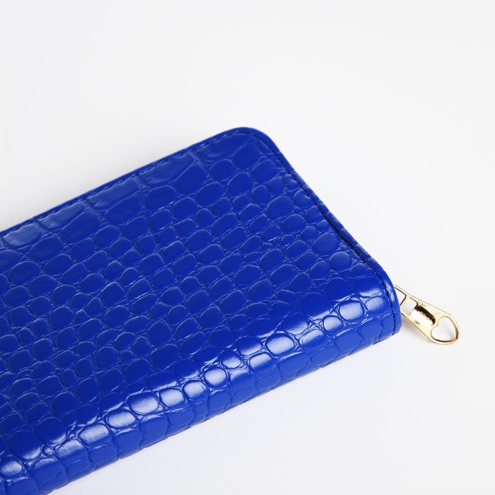 Кошелёк женский на молнии, цвет синий Кошелёк женский на молнии, цвет синий