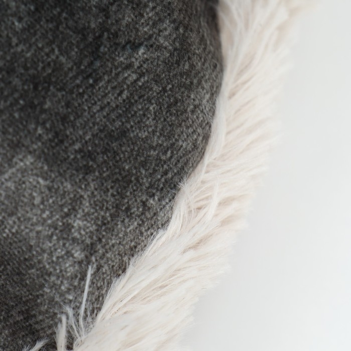 Лежанка-транформер, велюр + иск. мех, 60 х 50 х 15 см, микс Лежанка-транформер, велюр + иск. мех, 60 х 50 х 15 см, микс