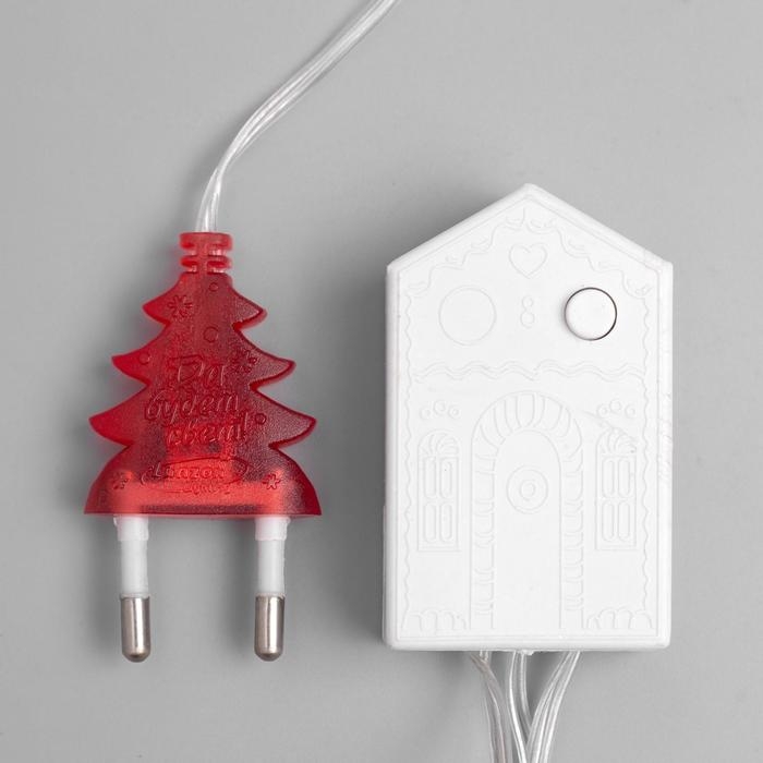 Гирлянда «Нить» 10 м, IP20, прозрачная нить, 100 LED, свечение красное, 8 режимов, 220 В Гирлянда «Нить» 10 м, IP20, прозрачная нить, 100 LED, свечение красное, 8 режимов, 220 В