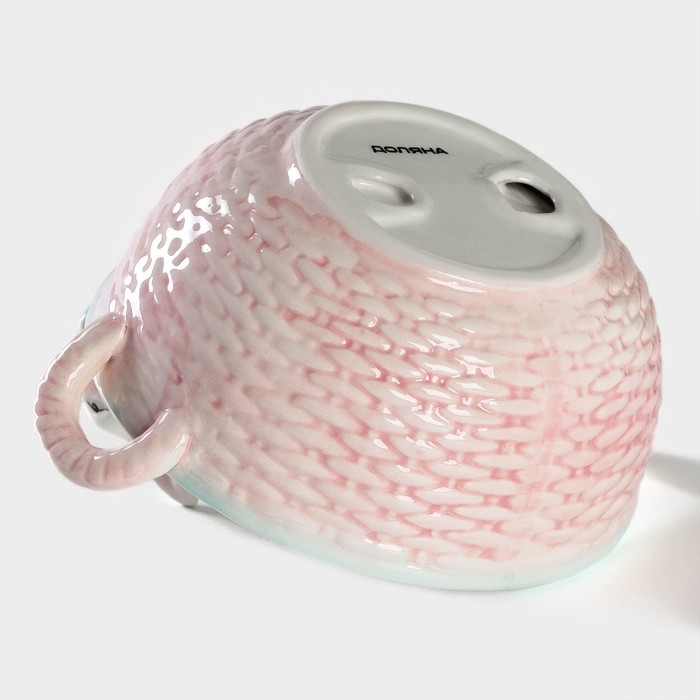 Конфетница «Зайка», 800 мл, 19,5×16,5×12,5 см, цвет розовый Конфетница «Зайка», 800 мл, 19,5×16,5×12,5 см, цвет розовый