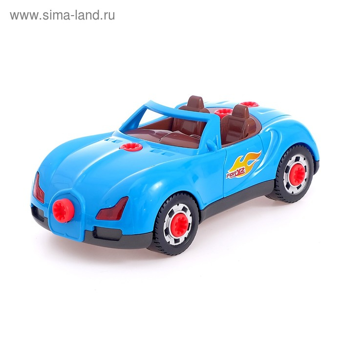 Конструктор «Cуперкар», 2 в 1, с электрическим шуруповёртом и обвесами, 30 деталей Конструктор «Cуперкар», 2 в 1, с электрическим шуруповёртом и обвесами, 30 деталей