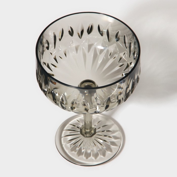 Креманка «Грани», 400 мл, 11×15,5 см, цвет серый Креманка «Грани», 400 мл, 11×15,5 см, цвет серый