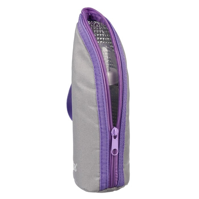 Термосумка для бутылочки M&B на молнии цвет серый/лаванда Термосумка для бутылочки M&B на молнии цвет серый/лаванда