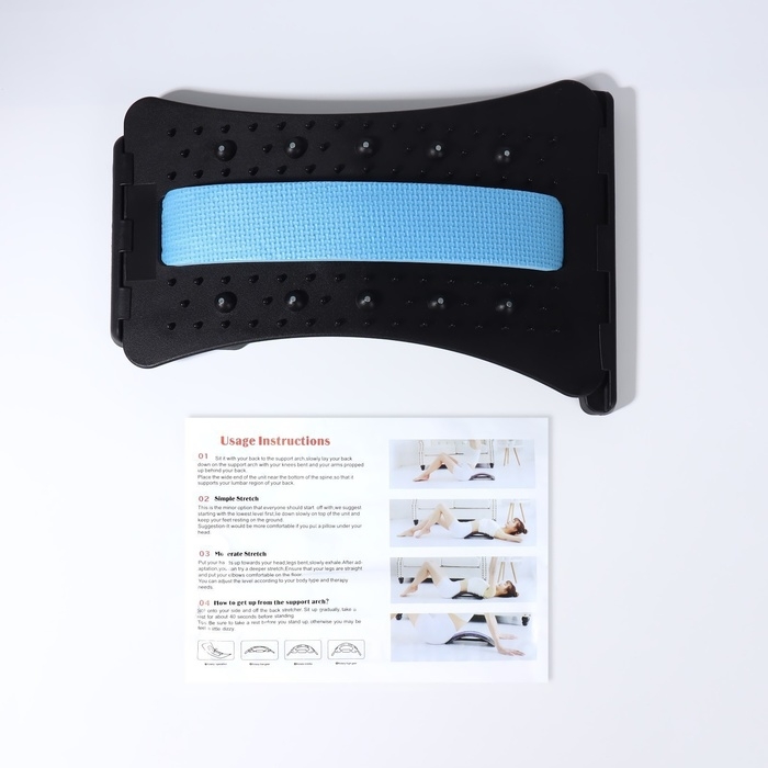 Массажёр для спины, трёхуровневый, с магнитом, 36 × 23 см, цвет МИКС Массажёр для спины, трёхуровневый, с магнитом, 36 × 23 см, цвет МИКС