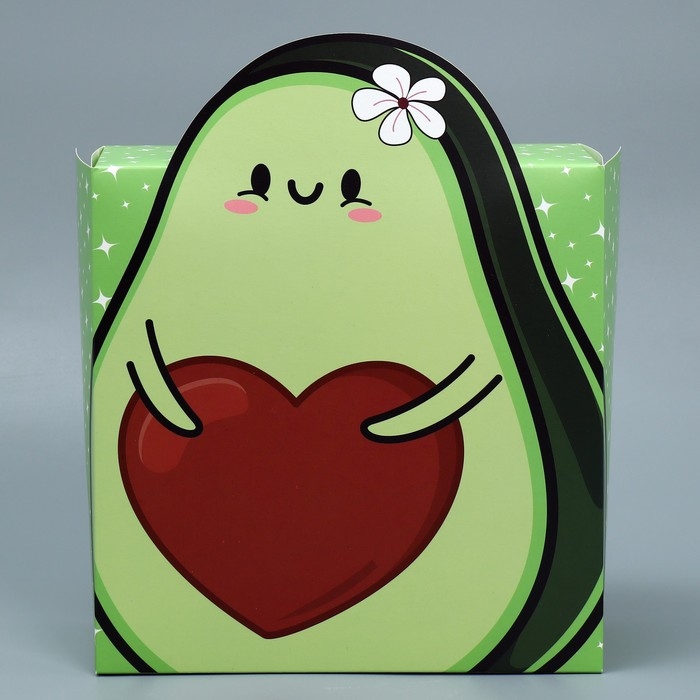 Коробка подарочная складная, упаковка, «Авокадо», 25 х 25 х 10 см