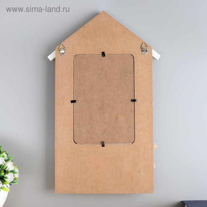 Крючки декоративные дерево с фоторамкой 10х15 см Крючки декоративные дерево с фоторамкой 10х15 см "Букетик цветов" 31х19,5х3,5 см