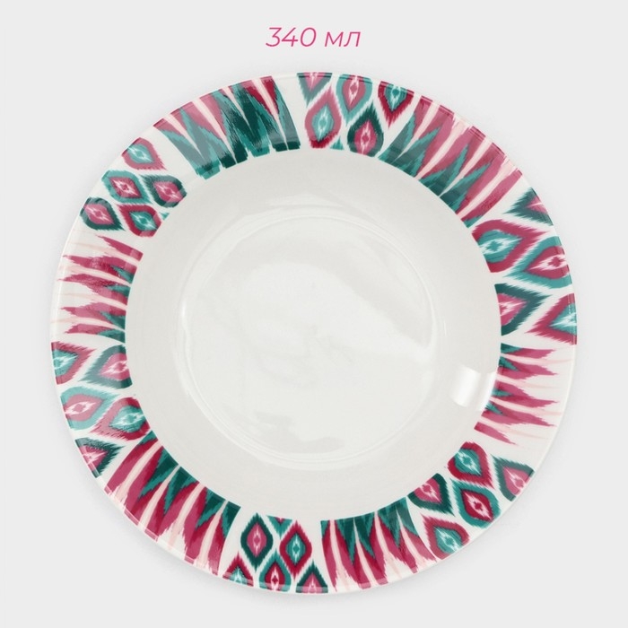 Набор тарелок фарфоровых Доляна Askım, 18 предметов: 6 тарелок d=20 см, 6 тарелок d=25 см, 6 тарелок глубоких 340 мл Набор тарелок фарфоровых Доляна Askım, 18 предметов: 6 тарелок d=20 см, 6 тарелок d=25 см, 6 тарелок глубоких 340 мл