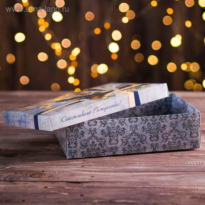 Новый год. Подарочная коробка Новый год. Подарочная коробка "Ретро", 23,5 х 6,5 х 18,7 см