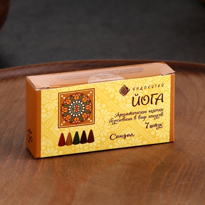 Благовония конусные  Благовония конусные "Сандал", 7 конусов в упаковке