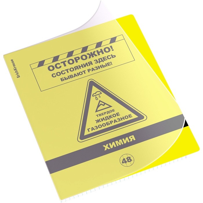 Тетрадь предметная ХИМИЯ, 48 листов в клетку, ErichKrause Be Informed, пластиковая обложка, шелкография, блок офсет 100% белизна, инфо-блок Тетрадь предметная ХИМИЯ, 48 листов в клетку, ErichKrause Be Informed, пластиковая обложка, шелкография, блок офсет 100% белизна, инфо-блок