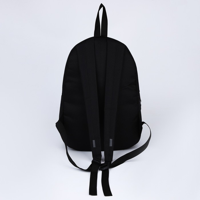 Рюкзак школьный молодёжный Black, 29х12х37, отдел на молнии, н/карман, чёрный Рюкзак школьный молодёжный Black, 29х12х37, отдел на молнии, н/карман, чёрный