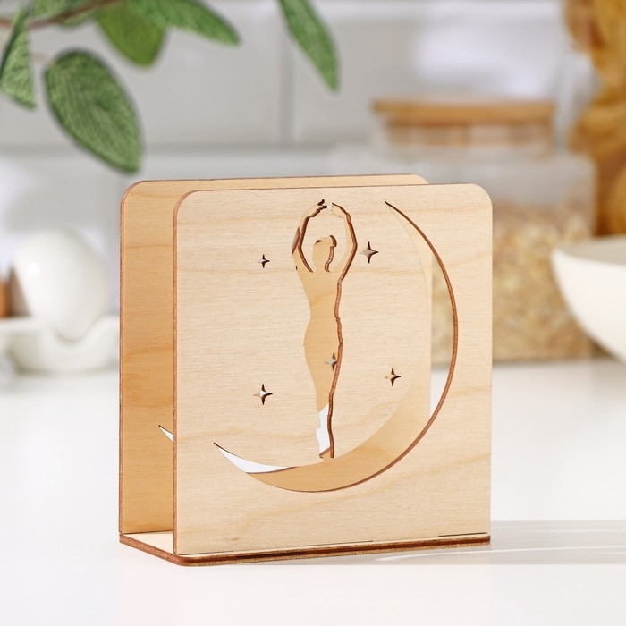 Салфетница деревянная «Балерина», 12×12×5,5 см Салфетница деревянная «Балерина», 12×12×5,5 см