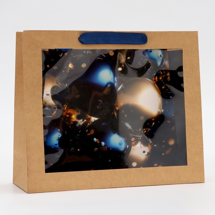 Пакет с PVC окном,  Пакет с PVC окном, "Шарики", 31 х 11 х 26 см