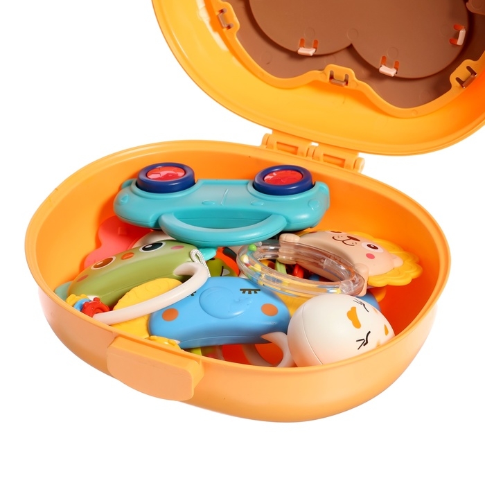 Набор погремушек «Совушка», прорезыватели для зубов, в контейнере, 8 шт. Набор погремушек «Совушка», прорезыватели для зубов, в контейнере, 8 шт.