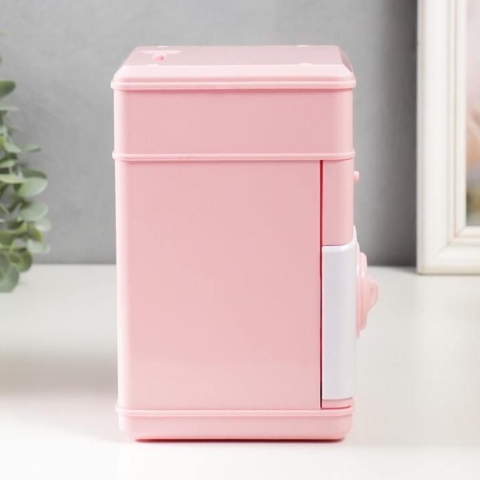 Копилка пластик Копилка пластик "Сейф. Барашка" кодовый замок, звук АА розовый 13х12х19 см