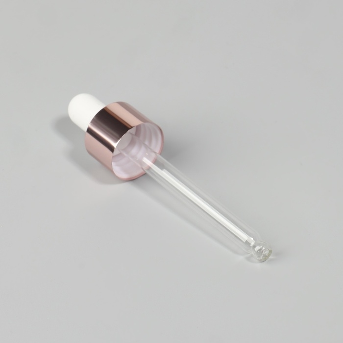 Бутылочка стеклянная для хранения, с пипеткой, 30 мл, цвет розовый/розовое золото Бутылочка стеклянная для хранения, с пипеткой, 30 мл, цвет розовый/розовое золото