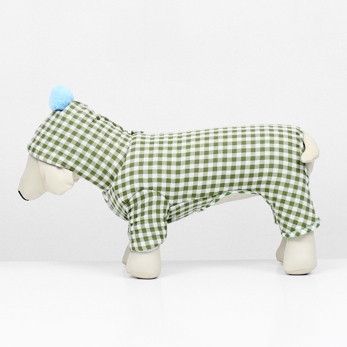 Комбинезон Комбинезон "Пудра", размер XL (ДС 37 см, ОШ 41 см, ОГ 55 см) бежевый/зелёный