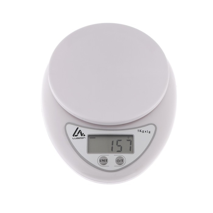 Весы кухонные Luazon LVK-501, электронные, до 5 кг, белые Весы кухонные Luazon LVK-501, электронные, до 5 кг, белые