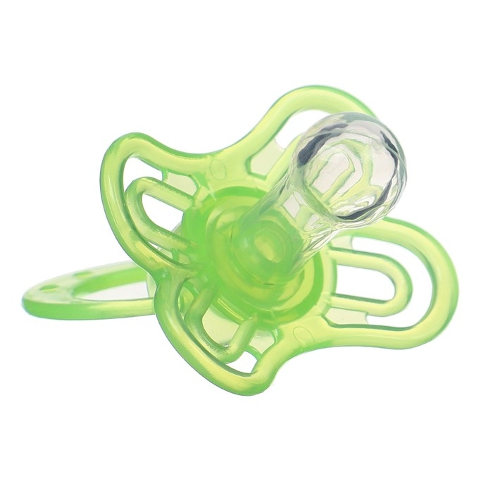 Соска - пустышка силиконовая классическая, от 6 мес., с колпачком + держатель «Зайка», цвет зеленый Соска - пустышка силиконовая классическая, от 6 мес., с колпачком + держатель «Зайка», цвет зеленый