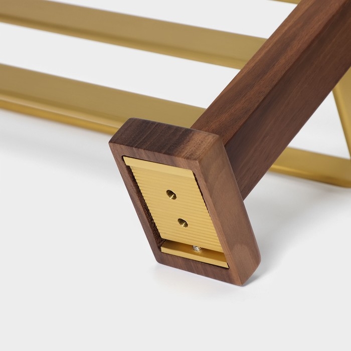 Полка с держателем для полотенец Stölz Hölzern Premiere, ореховое дерево, алюминий Полка с держателем для полотенец Stölz Hölzern Premiere, ореховое дерево, алюминий