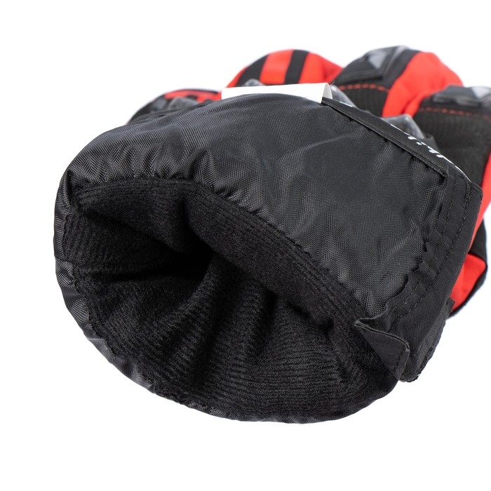 Перчатки мотоциклетные, защитные, утепленные, L, красный